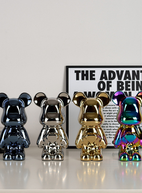 网红暴力熊存钱罐客厅家居电视柜玄关轻奢高档酒柜装饰品桌面摆件