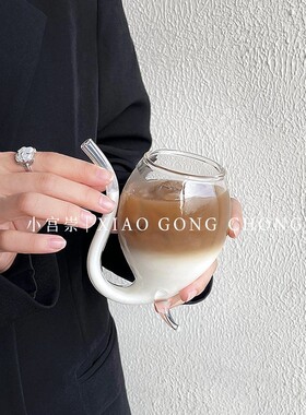 INS风吸血鬼玻璃杯 北欧风格300ml至400ml BARX品牌透明冷饮水杯