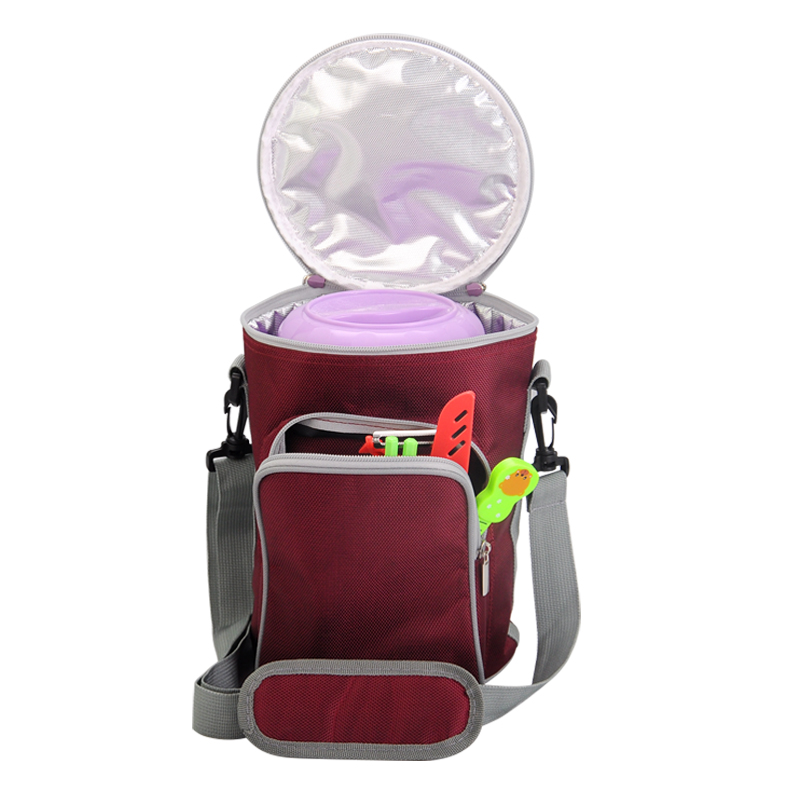 学生圆形防水提锅大号可背保温袋