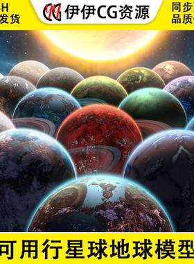 Unity 最新版Next-Gen Planets 1.2 HDRP/URP可用行星球地球模型
