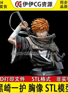 黑崎一护胸像 Ichigo 境·界 死神 草莓 3d打印模型stl文件素材