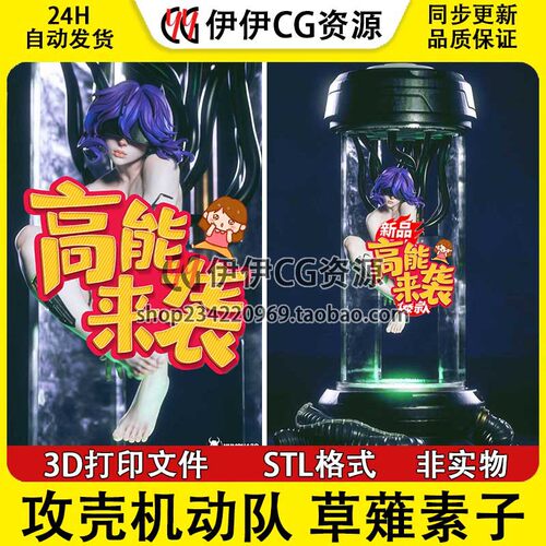 攻壳机动队 草雉素子培养皿3D打印模型高精素材图纸 STL数据文件