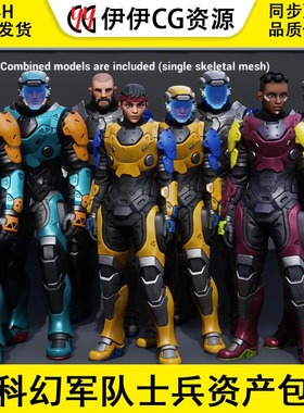 UE5虚幻4 科幻军队士兵资产包SciFi Troopers Set 5.3