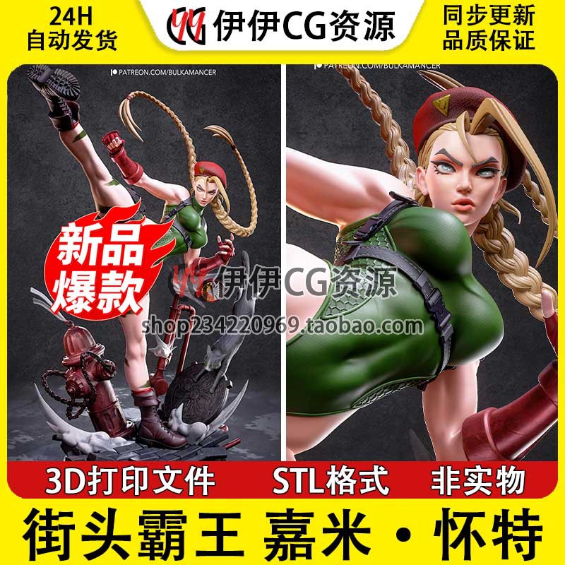 嘉米·怀特 Cammy《超级街头霸王》 3D手办打印模型stl文件素材图片