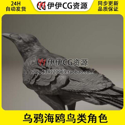 UE5虚幻5 Critters VOL.2 - Crows & Seagulls 乌鸦海鸥鸟类角色