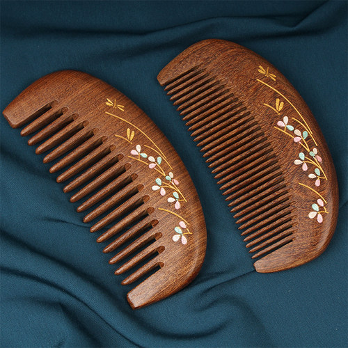 随身檀木12厘米天然木梳子