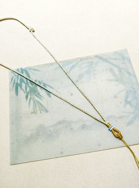 全手工4股编项链绳子蜜蜡葫芦水滴吊坠绳子项链绳百搭黄金吊坠绳