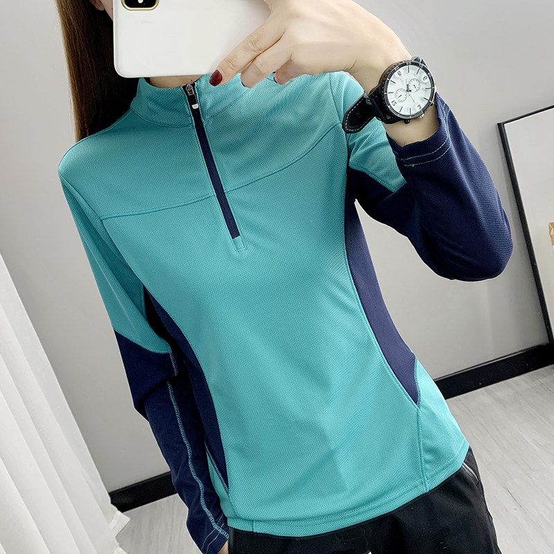 速干衣女立领长袖T恤运动登山服