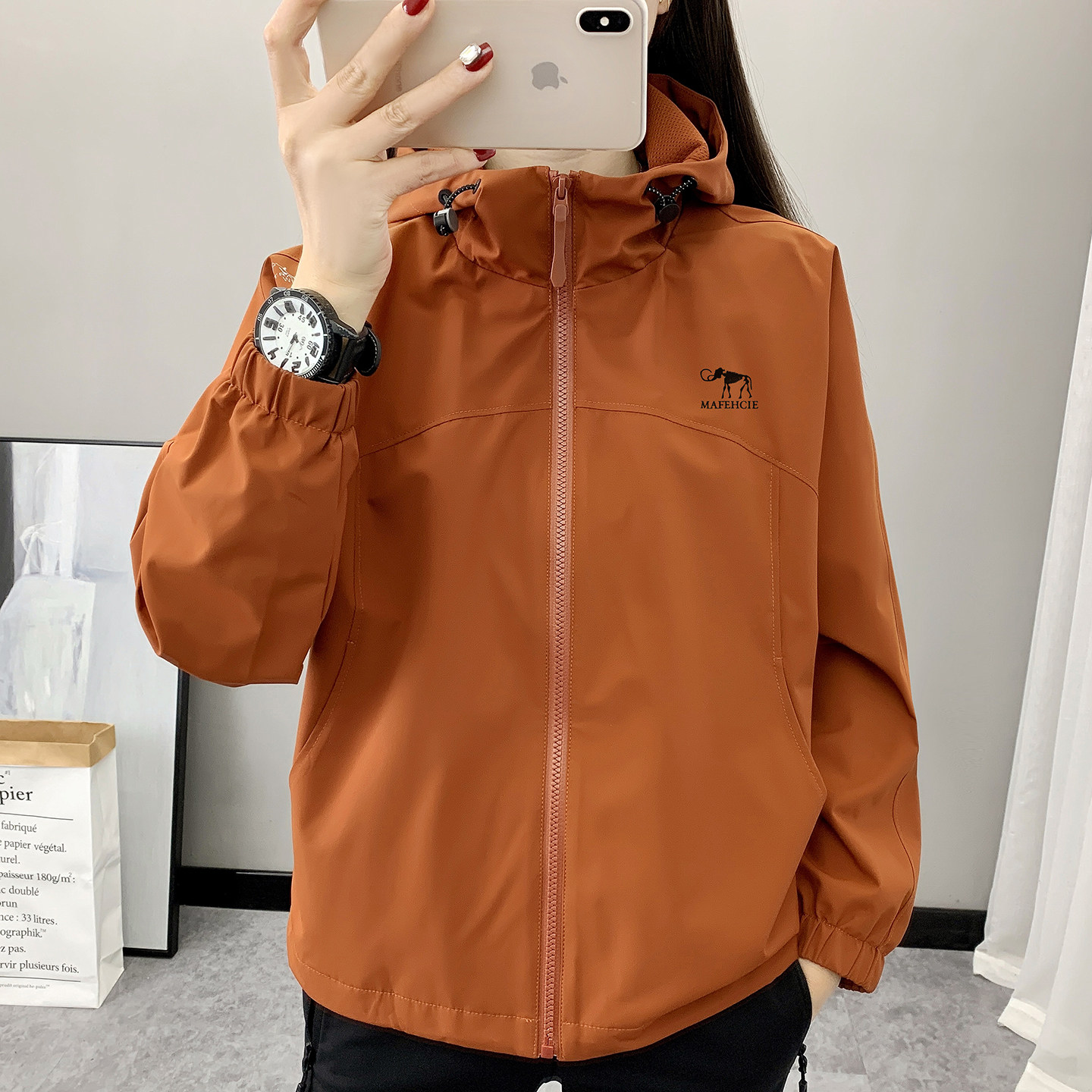 户外运动风短外套女春季休闲风衣