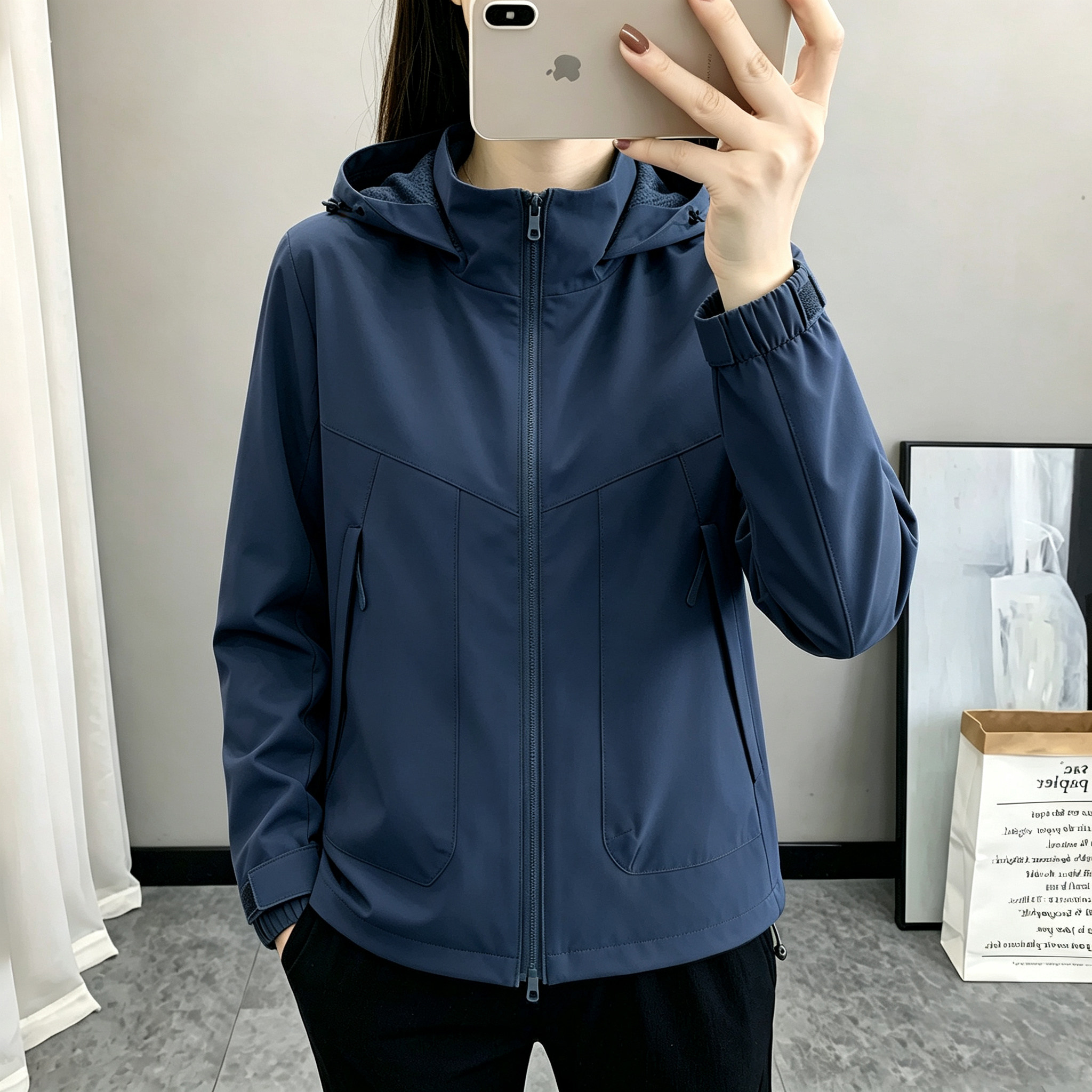 春秋冲锋衣女户外运动防风衣外套