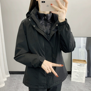 冲锋衣男女三合一可拆卸羽绒服外套秋冬季新款爬山防水防风登山服