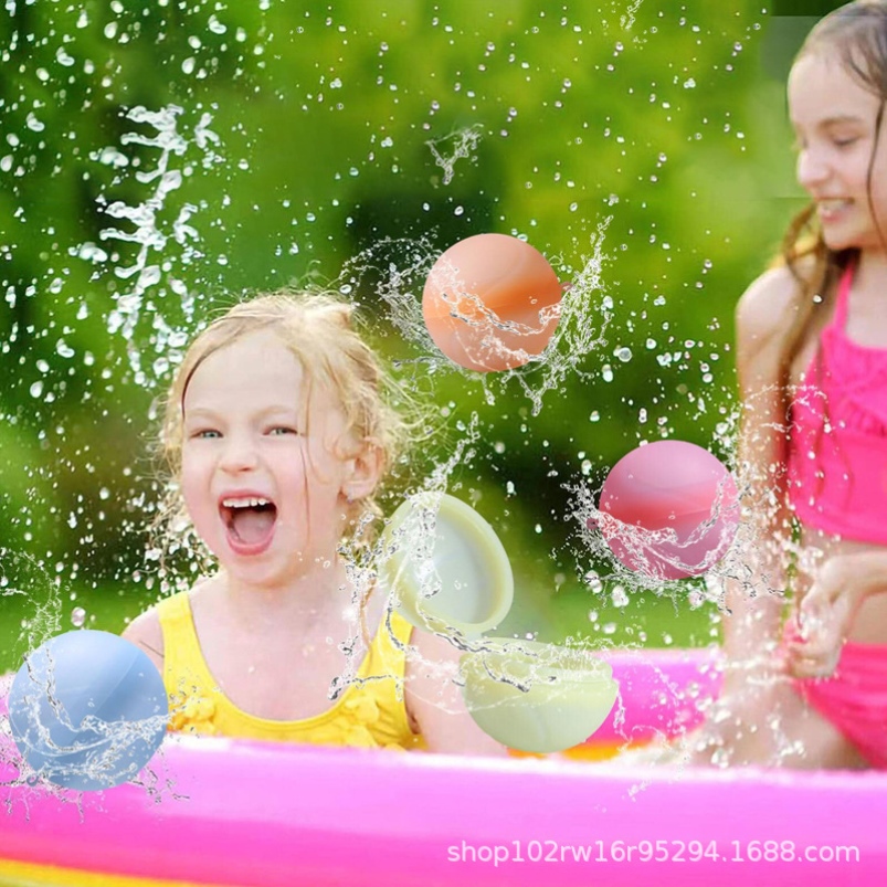 硅胶水球玩具可重复使用玩水气球打水仗儿童戏水洗澡快速注水球