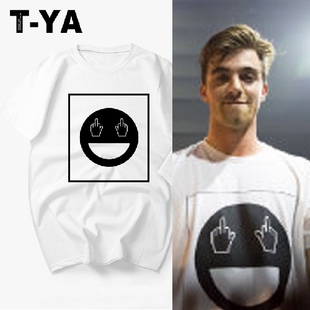 青年t恤男短袖电音男装烟鬼乐队同款衣服the chainsmokers男女T恤