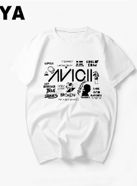 DJ 电音周边衣服 Avicii 艾维奇 A神 t恤 男女 学生 青年鸽子王T