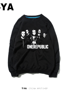 OneRepublic共和时代乐队圆领卫衣加绒春秋头像款宽松长袖T恤外套