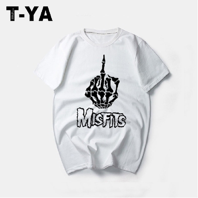 夏季摇滚短袖男女款宽松硬核朋克