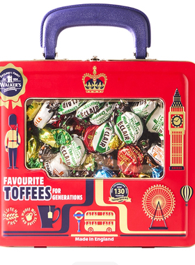 2026新品年货walkers沃尔克斯什锦太妃糖手提礼盒308g糖果零食礼