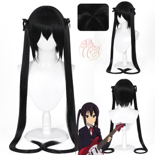 漫萝 轻音少女 中野梓cos假发 梓喵 黑色长发100CM