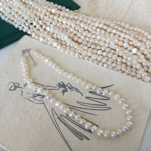 小巴洛克颈链天然珍珠项链异形