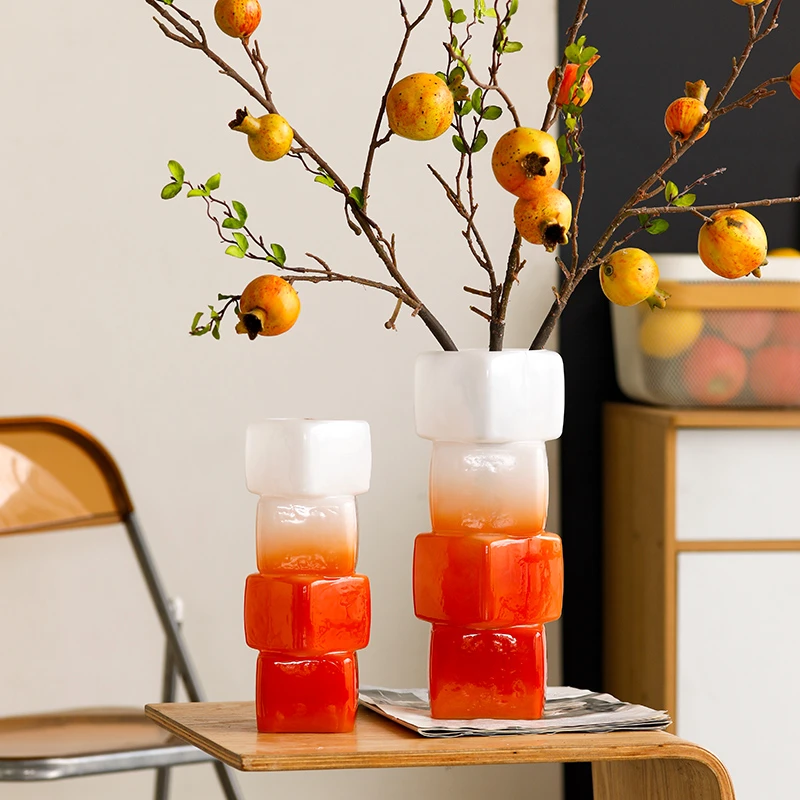 北欧错位空间玻璃花瓶