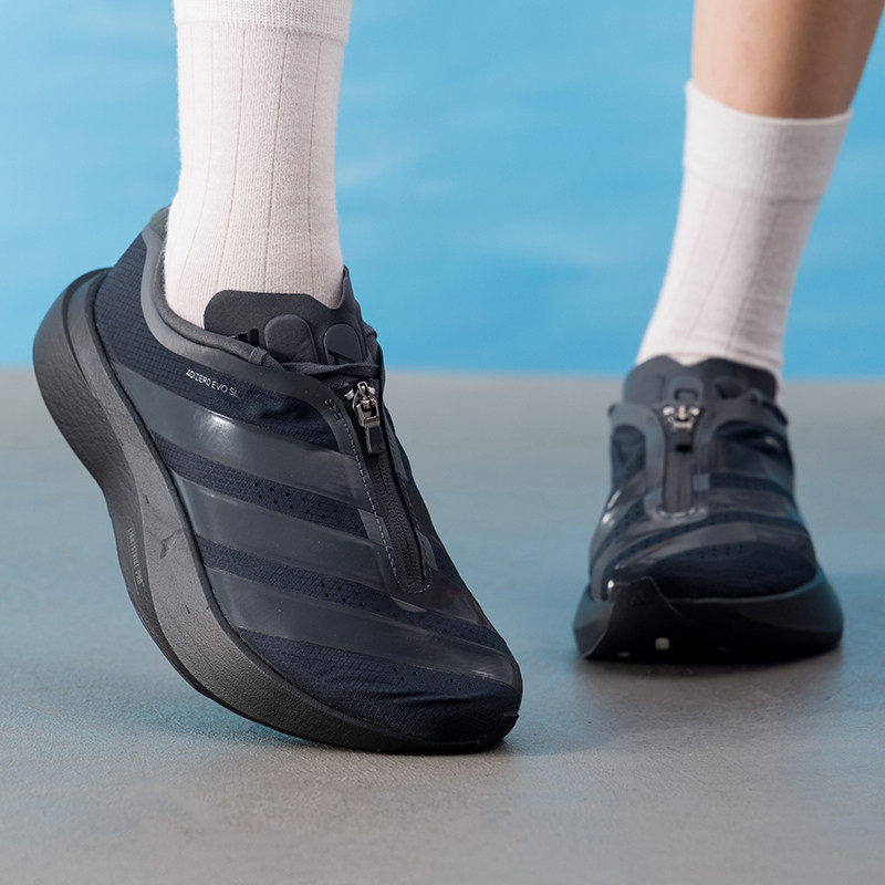 阿迪达斯女鞋2026秋季adizero Evo SL缓震竞速一脚蹬跑步鞋KI4797图片