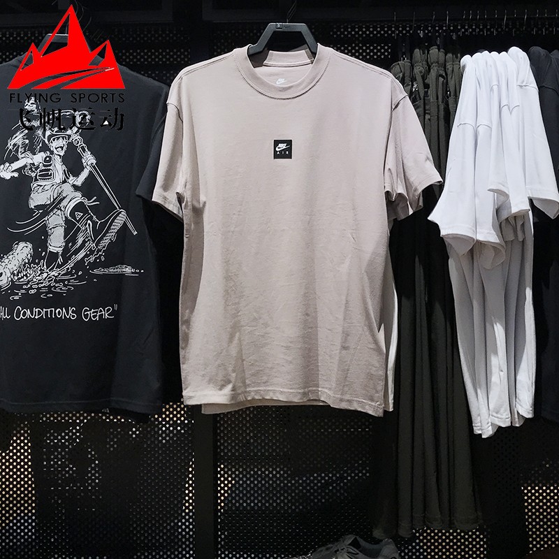 耐克男装2025夏复古印花纯棉宽松圆领休闲运动短袖T恤 HJ0727-009