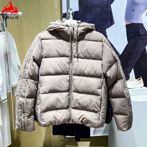 阿迪达斯羽绒服男2026冬季宽松保暖防风面包服连帽运动外套LE4970