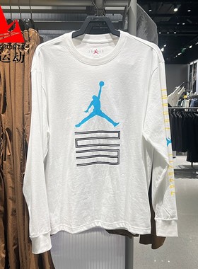 NIKE耐克男装2025冬宽松印花纯棉休闲运动圆领长袖T恤 IM6508-100