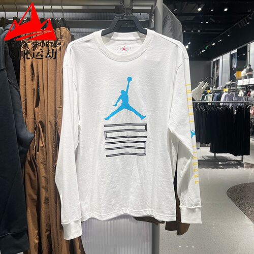 NIKE耐克男装2025冬宽松印花纯棉休闲运动圆领长袖T恤 IM6508-100