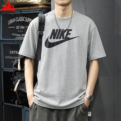 Nike耐克男装2026夏经典logo纯棉宽松透气运动短袖T恤 AR5005-066