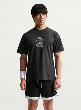 Nike耐克男装2026夏季款纯棉印花篮球休闲运动短袖T恤 IM5043-010