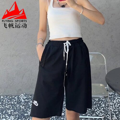 耐克男裤2025夏季针织毛圈透气百搭运动休闲五分裤短裤DX0767-010