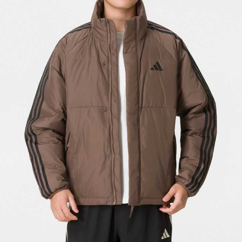 阿迪达斯羽绒服男2026冬宽松拒水防风保暖立领休闲运动外套LE4991