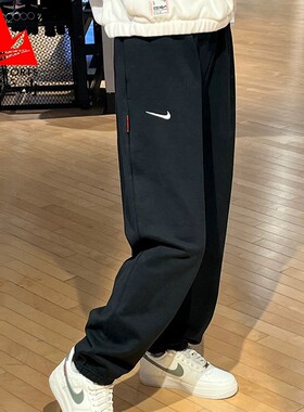 耐克男裤2025春新款CNY针织毛圈宽松运动卫裤束脚长裤 IB5806-010
