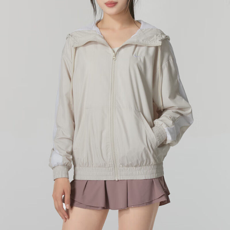 耐克2024秋季新款女装时尚百搭宽松运动服休闲连帽外套FV6299-104