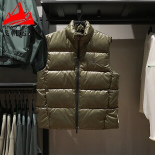 Nike耐克男装 JORDAN保暖亮面休闲羽绒马甲FV7274 222 010 2024冬季