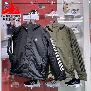 复古防风保暖棉服防水运动连帽棉衣IV9230 阿迪达斯外套男2024冬季