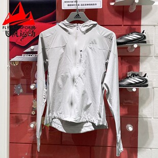 阿迪达斯女装2025春箱根限定梭织跑步修身运动连帽夹克外套JM7902