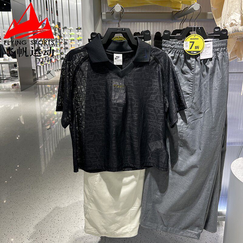 Nike耐克女2026夏新款宽松蕾丝翻领速干舒适短袖POLO衫IF0521-010