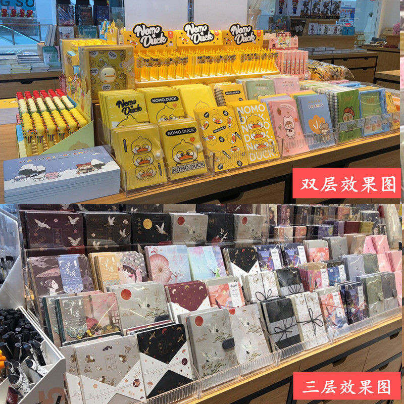 亚克力收纳盒橡皮架谷子收纳架卡游卡片商品分隔小麻薯胶带本子