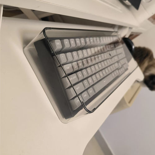 键盘收纳盒防尘桌面机械键盘展示架亚克力键盘置物架多层透明 - 封面