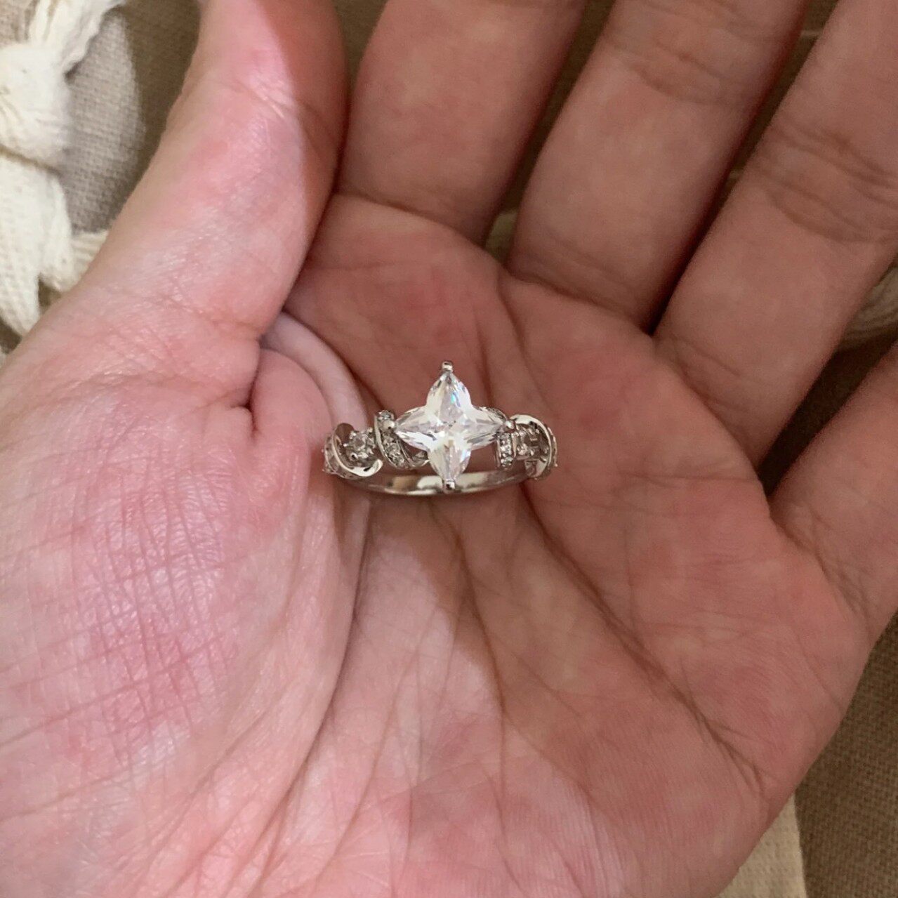 新款缠绕电话线星芒戒指女小众设计可调节指环简约时尚百搭清冷感