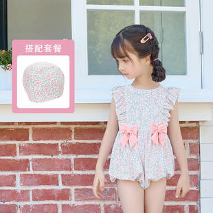 儿童泳衣女孩2岁洋气2025新款 连体多巴胺甜美高级游泳馆专用 爆款