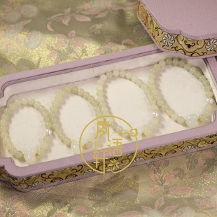 夙语轩原创设计深海有机宝石绿松璎珞套装