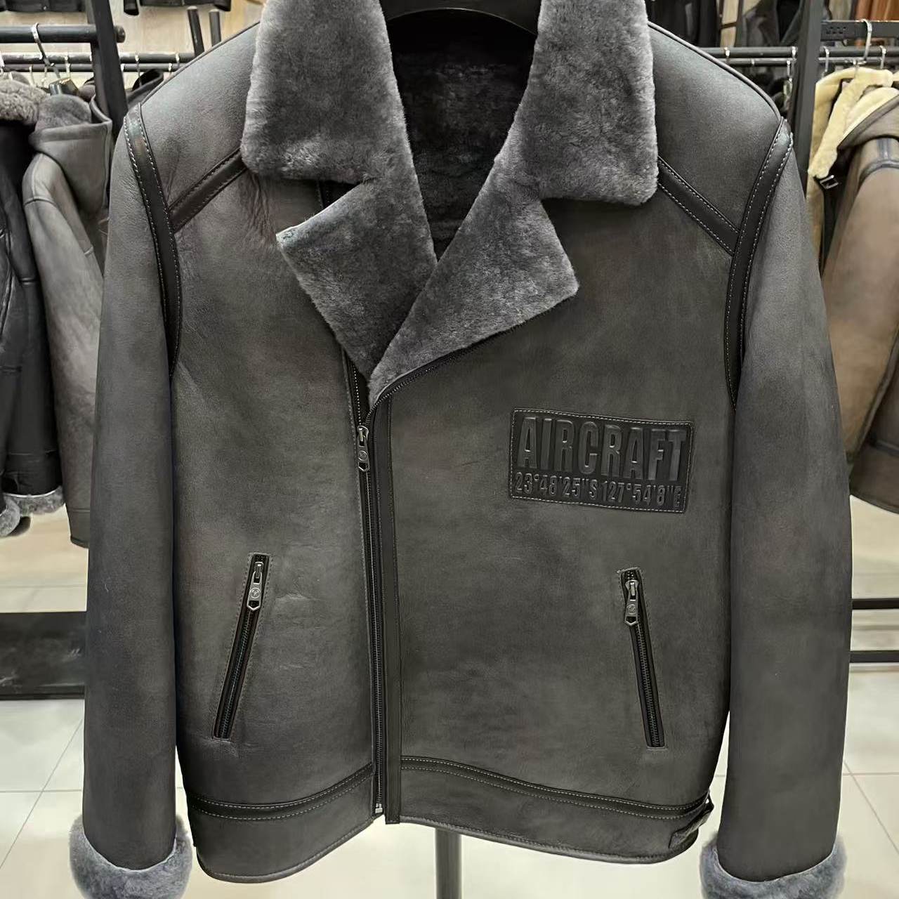 DICHAUNG男士高端机车款原生态皮毛一体