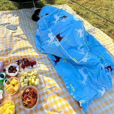 新款2025露营两用抱枕被办公室沙发靠枕被子卡通多功能四季通用