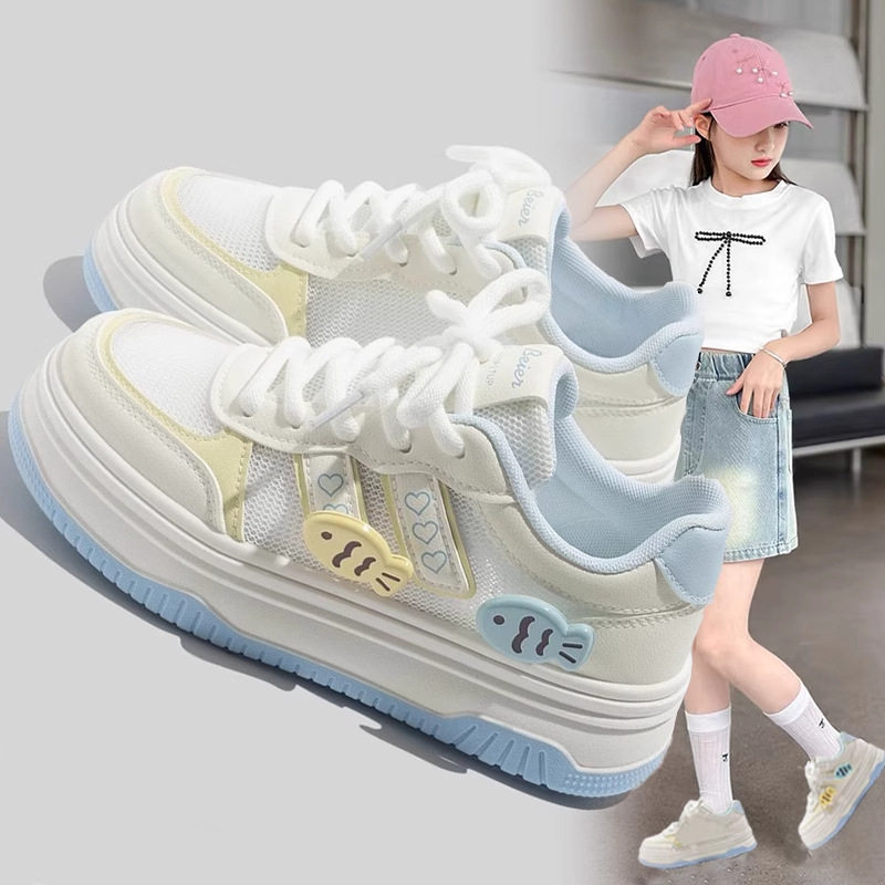 女童小白鞋时尚儿童板鞋春秋2025