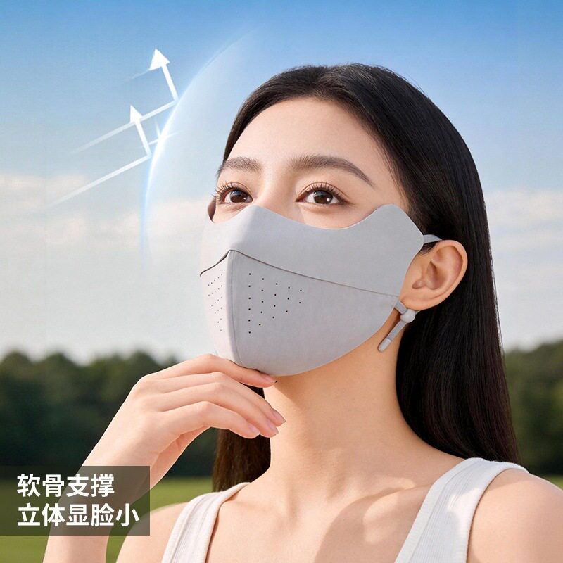 2026新款冰丝防晒面罩男女夏季全脸口罩防紫外线开车骑行护眼角薄