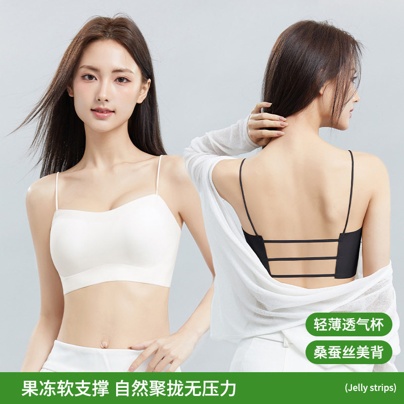 粉底液隐形美背文胸抹胸罩固定杯