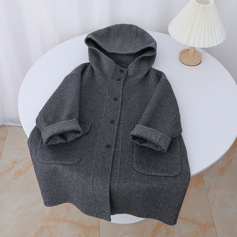 2025新款羊毛双面羊绒大衣男童